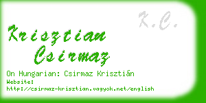 krisztian csirmaz business card