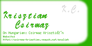 krisztian csirmaz business card